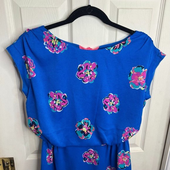 Lily Pulitzer Royce Blue of Corsage Auburn Dress Floral Small - Picture 3 of 10